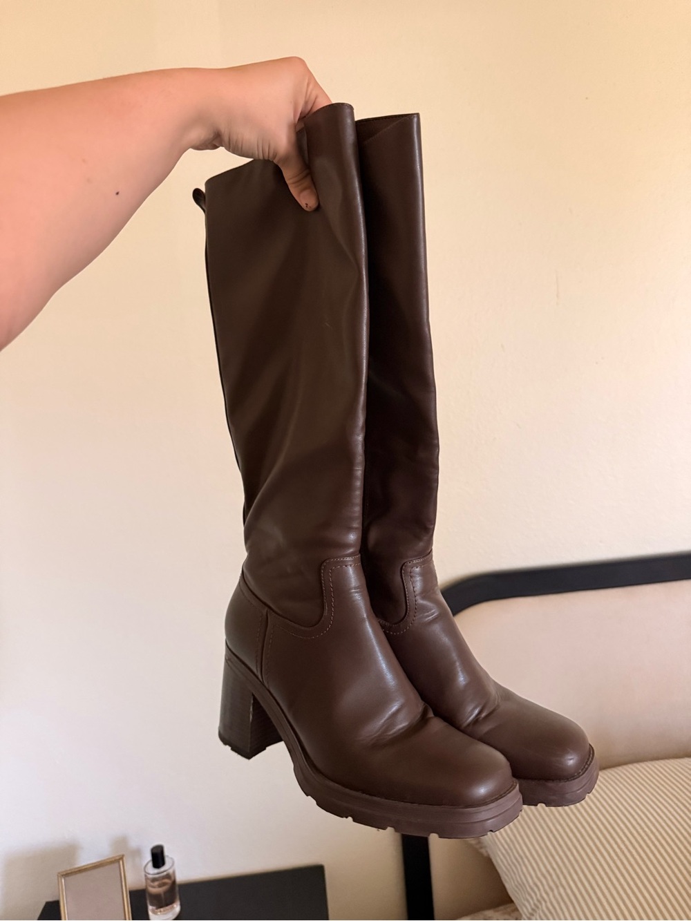 Women’s Brown Block Heel Boots